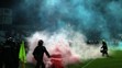 Řádění chuligánů na zápase Slovan - Sparta - 1