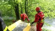 Záchrana a vytažení auta u brodu přes Morávku - 2