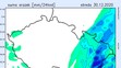 Srážková mapa - středa 30. prosince
