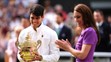 Princezna Kate s vítězem Wimbledonu Carlosem Alcarazem