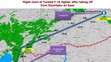 Graf zachycující let tureckého M-16 poté, co vzlétl - ruské vyjádření