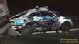 Zdemolované policejní auto