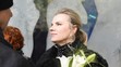 Leona Machálková na pohřbu Josefa Luafera