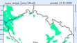 Mapa srážek - pondělí 21. 12. 2020