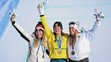 Stupně vítězek: Eva Adamczyková, zlatá Josie Baffová z Austrálie a Italka Michela Moioliová
