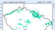 Srážková mapa - pátek 27. listopadu