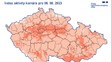 Index aktivity komára pro 9. srpna 2023
