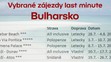 Výběr last minute zájezdů - Bulharsko