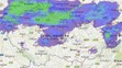 Mapa srážek - 15. 3. - 8.00