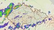 Mapa srážek 23.4. 2018 - 11:15