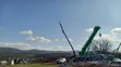 Řevnice Středočeský kraj pád elektrického sloupu (1)
