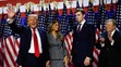Donald Trump a Melania Trumpová s jejich synem Barronem a otcem Melanie
