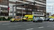 Zásah hasičů, záchranářů a policie v budově BIS v Praze