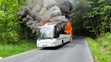 Požár autobusu ve Vítkově