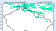 Mapa srážek - čtvrtek 1. 8. 2019