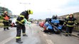 Nehoda dvou vozidel na nábřeží Kapitána Jaroše v Praze - 1