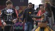 Charles Leclerc v kostýmu mariachi, připomínající mexického hudebníka