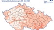 Index aktivity komára pro 8. srpna 2023