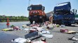 Pražský okruh blokovala nehoda kamionu, který převážel víno