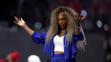 Serena Williams při halftime show Super Bowlu