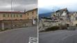Italské město Amatrice před a po zemětřesení - 2