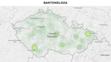 Mapa aktivity klíšťat na území České republiky - BARTONELÓZA