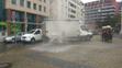 Auto přerazilo hydrant ve Vysočanech - 7