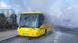 Požár autobusu v ulici Střelničná (1)
