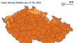 Index aktivity klíšťat 14. dubna