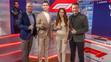 Moderátoři studia Števo Eisele (zleva), Pavel Fabry, Jitka Poláková a Josef Král
