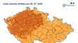 Index aktivity klíštěte 8.7. 2025
