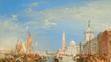 Joseph Turner - Benátky - The Dogana and San Giorgio Maggiore (1834)