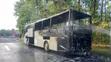 Požár autobusu u Býště
