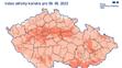 Index aktivity komára pro 9. srpna 2023
