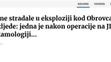 Výbuch v Chorvatsku - Reprofoto Zadarski.hr
