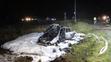 Pirát silnic rozbil auto o kruhový objezd, vzápětí mu shořelo