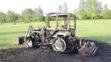 Traktor shořel při sečení - 2