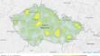 Mapa aktivity klíšťat na území České republiky - Klíšťová encefalitida