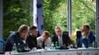 Jednání v Istanbulu, zleva Donald Tusk, Volodymyr Zelenskyj, Emmanuel Macron, Keir Starmer, Friedrich Merz, 16. 5. 2025 ZelenskyyUa