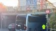 Zaseklý autobus v Praze