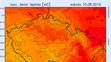 Teplotní mapa - sobota 10. 8. 2019