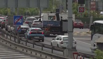 Odpolední dopravní situace na Barrandovském mostě
