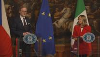 Fiala se setkal premiérkou Itálie. Řešili obranu i migraci
