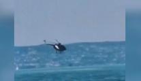 Děsivé video od Balatonu. Policejní vrtulník se zřítil před lidmi do vody