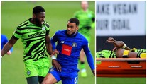 Jen pro silné povahy! Fotbalista si nechutným způsobem zlomil ruku