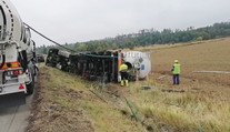 Na dálnici D1 havarovala cisterna s mlékem, vyprošťování trvalo tři dny