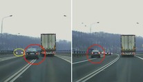 VIDEO: Smrtící manévr! Řidička málem smetla dvě auta