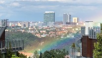 Hledáte poklad na konci duhy? V Praze byl téměř "na dosah ruky"!