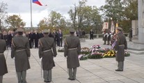 Ústavní činitelé se zúčastnili pietního aktu na Vítkově. Pavel jmenoval generály