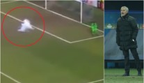 Pyrotechnika opět na hřišti! Ohrožen byl Mourinhův gólman